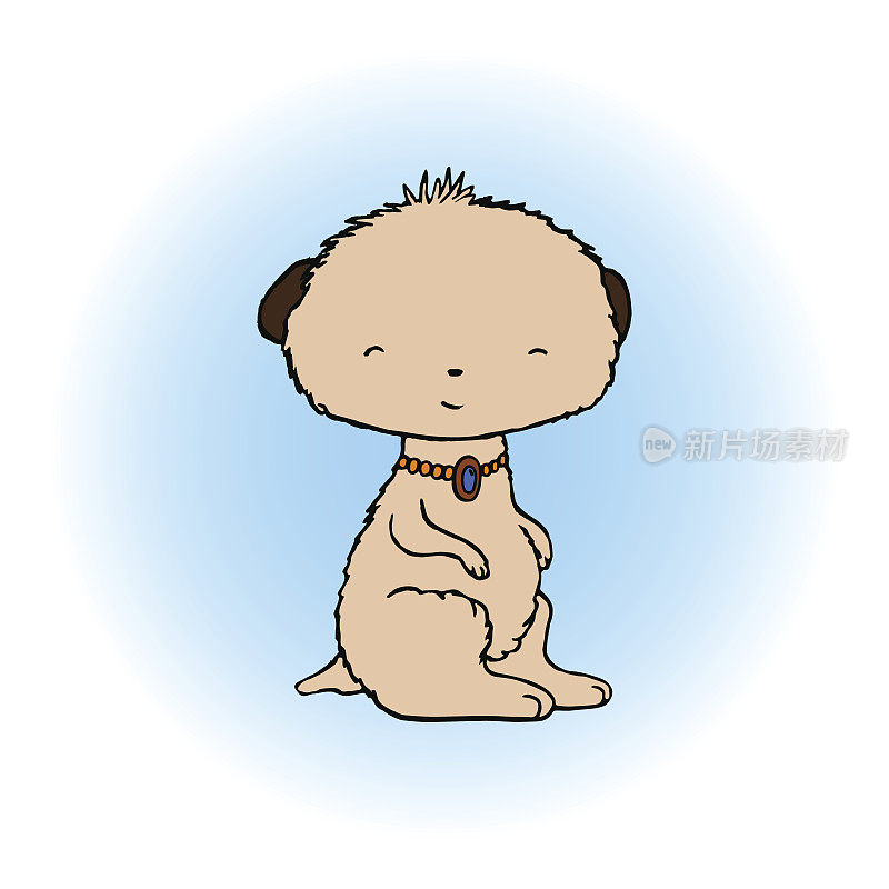 可爱的卡通猫鼬。Suricate australian animal character vector插图。